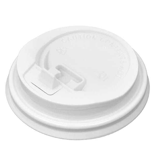 Tapa SIP de PS para Vaso Cartón Blanca Ø7,3cm (50 Uds)