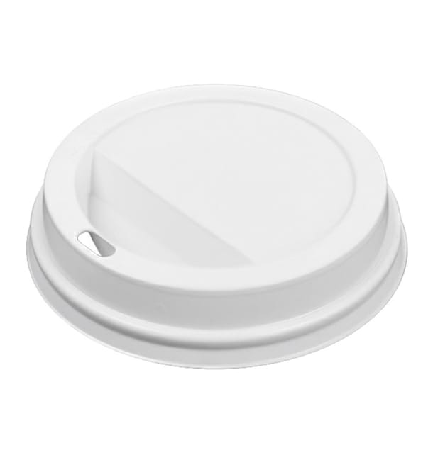 Tapa SIP de PS para Vaso Cartón Blanca Ø7,3cm (50 Uds)