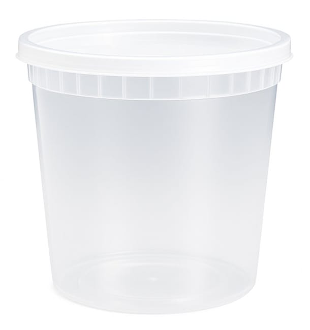 Envase de Plástico PP “Deli Range” Transparente con Tapa 720ml (240 Uds) Envase de Plástico PP “Deli Range” Transparente con Tapa 720ml (240 Uds)