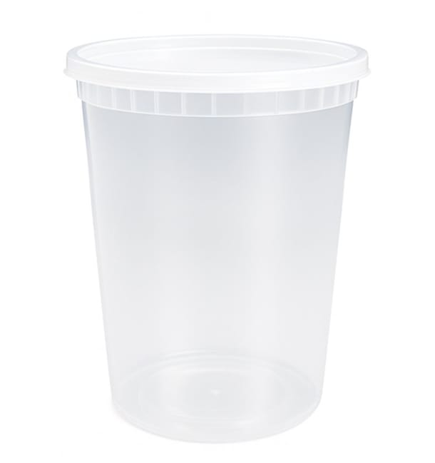 Envase de Plástico PP “Deli Range” Transparente con Tapa 960ml (40 Uds) Envase de Plástico PP “Deli Range” Transparente con Tapa 960ml (40 Uds)