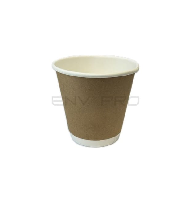 Vaso Cartón 8Oz/240ml Doble Pared Liso Kraft Ø8cm (500 Uds) Vaso Cartón 8Oz/240ml Doble Pared Liso Kraft Ø8cm (500 Uds)