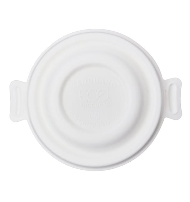 Tapa de Caña de Azúcar Blanco para Bol 175 y 235ml (600 Uds) Tapa de Caña de Azúcar Blanco para Bol 175 y 235ml (600 Uds)