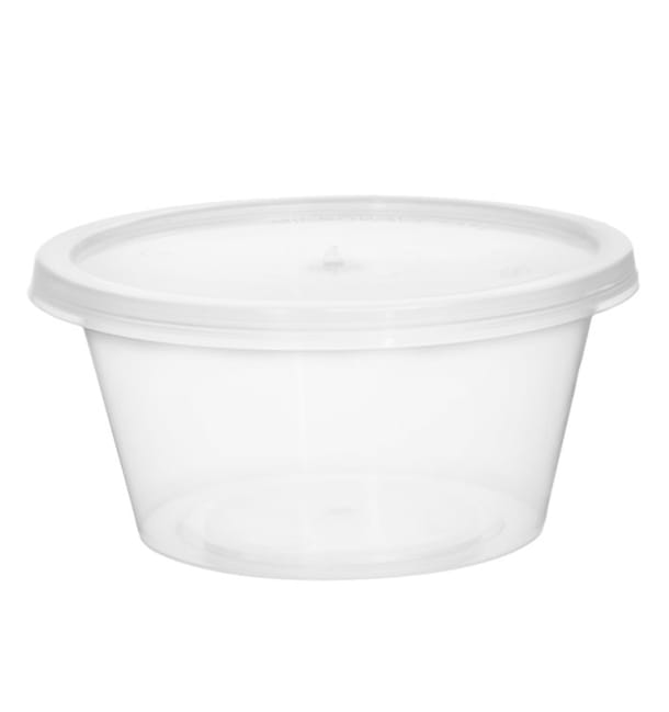 Tarrina Salsera PP Transparente con Tapa 60ml (100 Uds) Tarrina Salsera PP Transparente con Tapa 60ml (100 Uds)