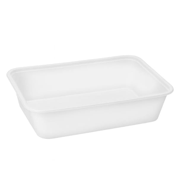 Envase Rectangular PP Blanca 500ml 17,4x11,6x3,5cm (25 Uds) Envase Rectangular PP Blanca 500ml 17,4x11,6x3,5cm (25 Uds)