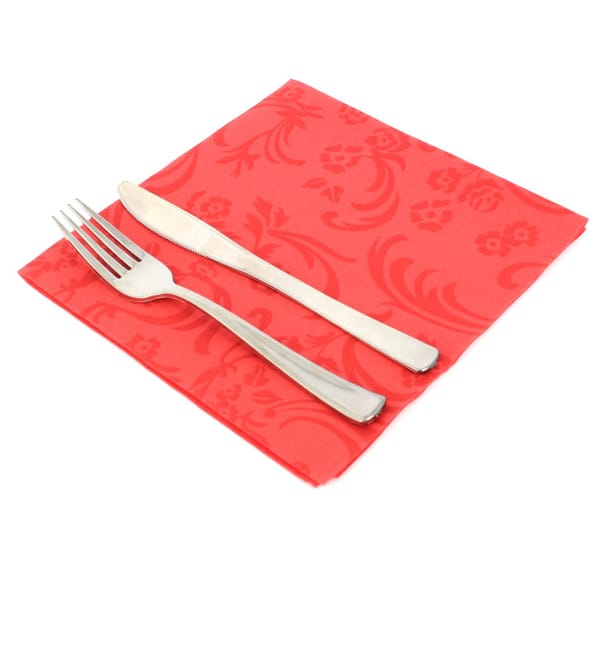 Servilleta Damascato Airlaid Rojo 40x40cm Servilleta Damascato Airlaid Rojo 40x40cm