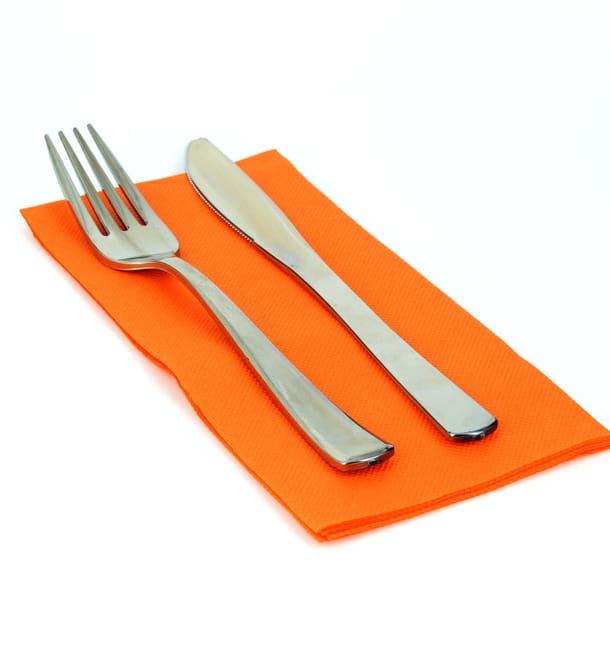 Servilleta Papel 1/8 40x40cm Naranja Punta-Punta Servilleta Papel 1/8 40x40cm Naranja Punta-Punta