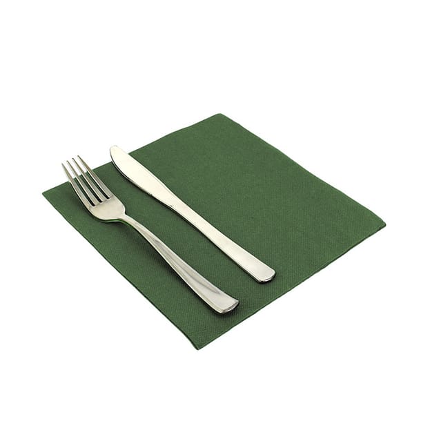 Servilleta Papel 40x40cm Verde Punta- Punta Servilleta Papel 40x40cm Verde Punta- Punta