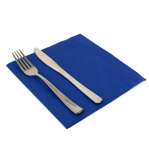 Servilleta Papel 40x40cm Azul Punta- Punta Servilleta Papel 40x40cm Azul Punta- Punta