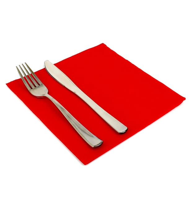 Servilleta Papel 40x40cm Rojo Punta- Punta Servilleta Papel 40x40cm Rojo Punta- Punta