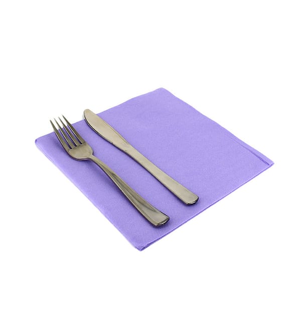 Servilleta Papel 40x40cm Lila Punta- Punta Servilleta Papel 40x40cm Lila Punta- Punta