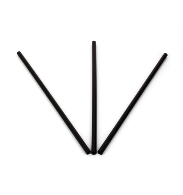 Pajita Recta Cocktail o Mojito Negra Ø6mm 13cm Pajita Recta Cocktail o Mojito Negra Ø6mm 13cm