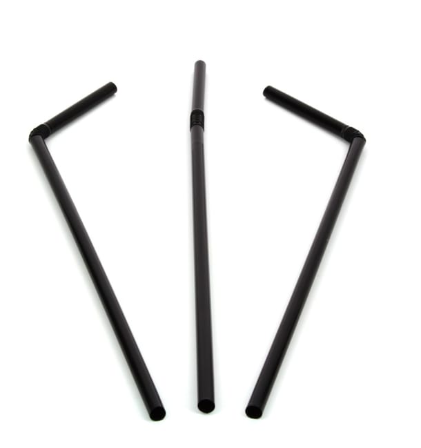 Pajita de Plastico Flexible Negra Ø5mm 21cm Pajita de Plastico Flexible Negra Ø5mm 21cm